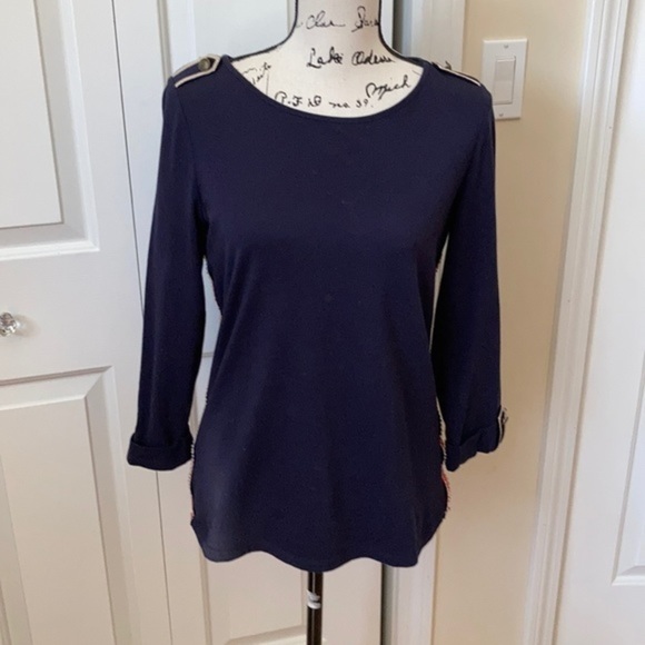 Boden Maritime Detail Navy Jersey Top 6 - Picture 8 of 11